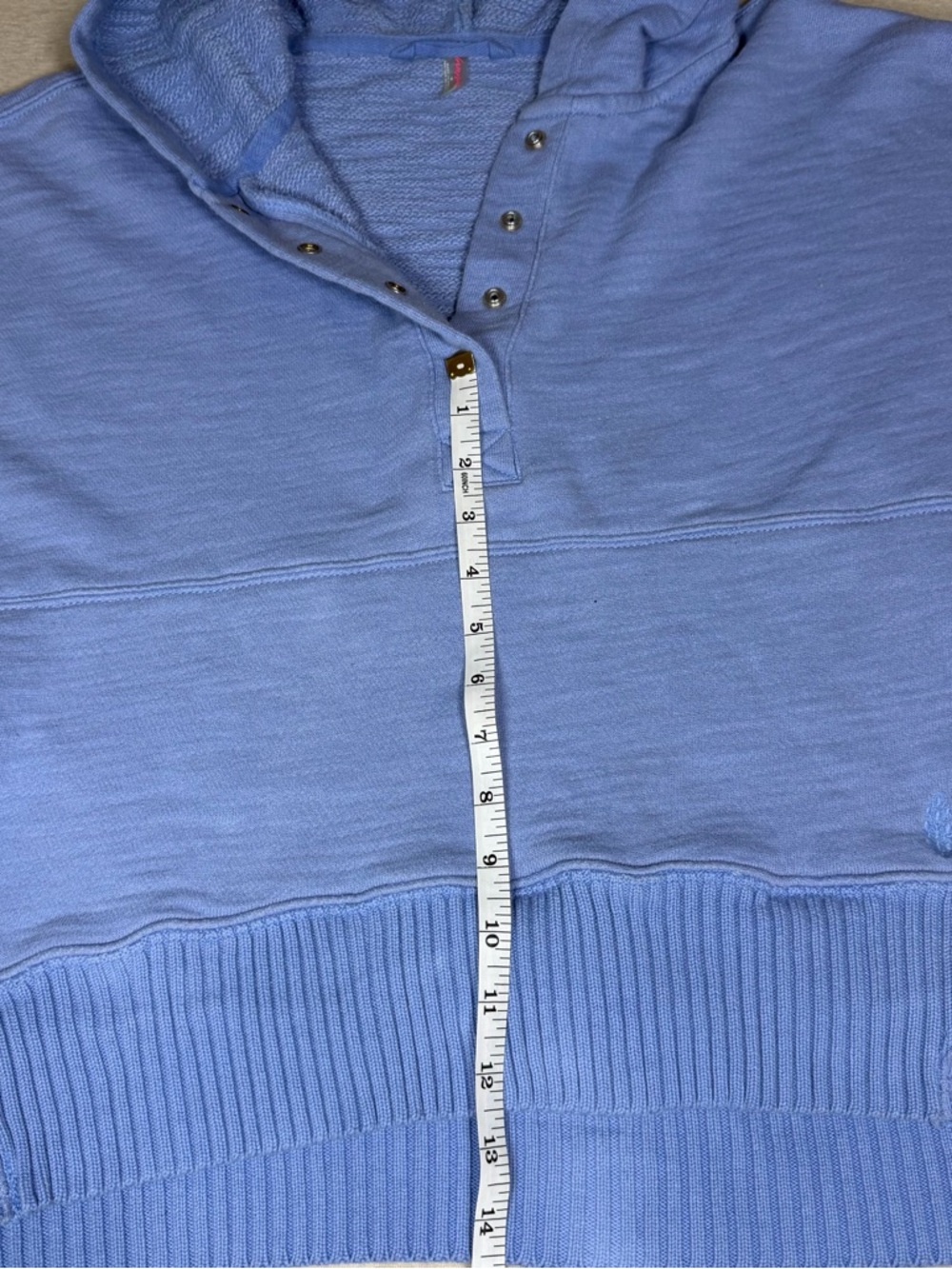 Free People FP Movement Honey Dove Hooded Pullover Light Blue Size Medium - Picture 6 of 8